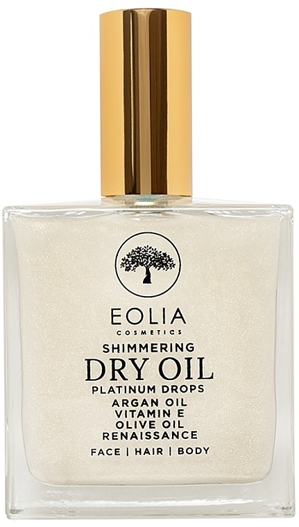 Trockenöl für Gesicht, Körper und Haare - Eolia Shimmering Dry Oil Renaissance Platinum Drops — Bild N1