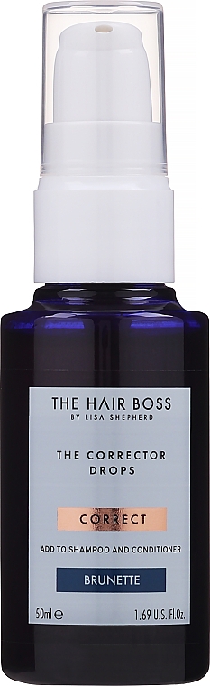 Farbintensivierender Shampoo- und Conditioner-Zusatz in Tropfen für dunkles Haar - The Hair Boss Brunette Corrector — Bild N1