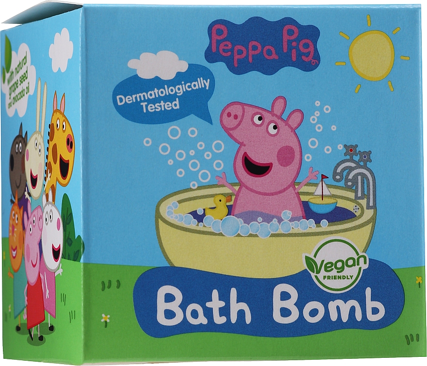 Badebombe für Kinder mit Himbeerduft, Traubenkern- und Avocadoöl - Peppa Pig Bath Bomb With Natural Grape Seed And Avocado Oil — Bild N1