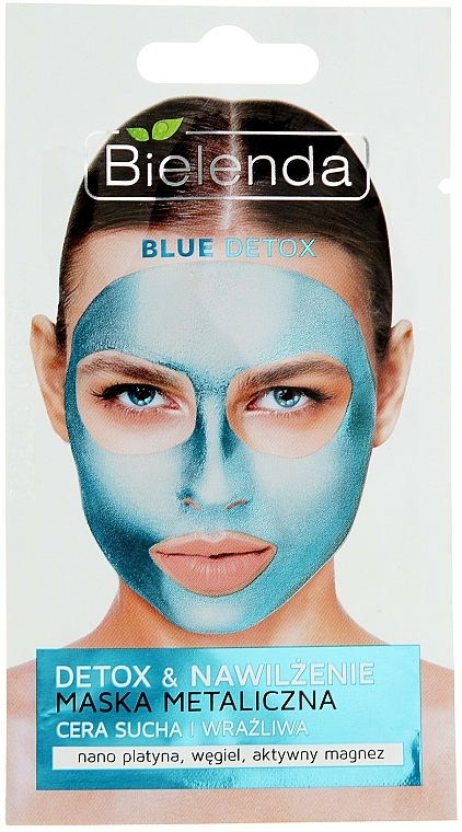Metallische Detox-Maske für trockene und empfindliche Haut - Bielenda Blue Detox