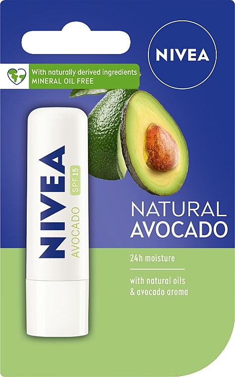 Lippenbalsam mit Sheabutter und Avocadoöl SPF 15 - Nivea 24H Melt-in Natural Avocado Lip Balm SPF15