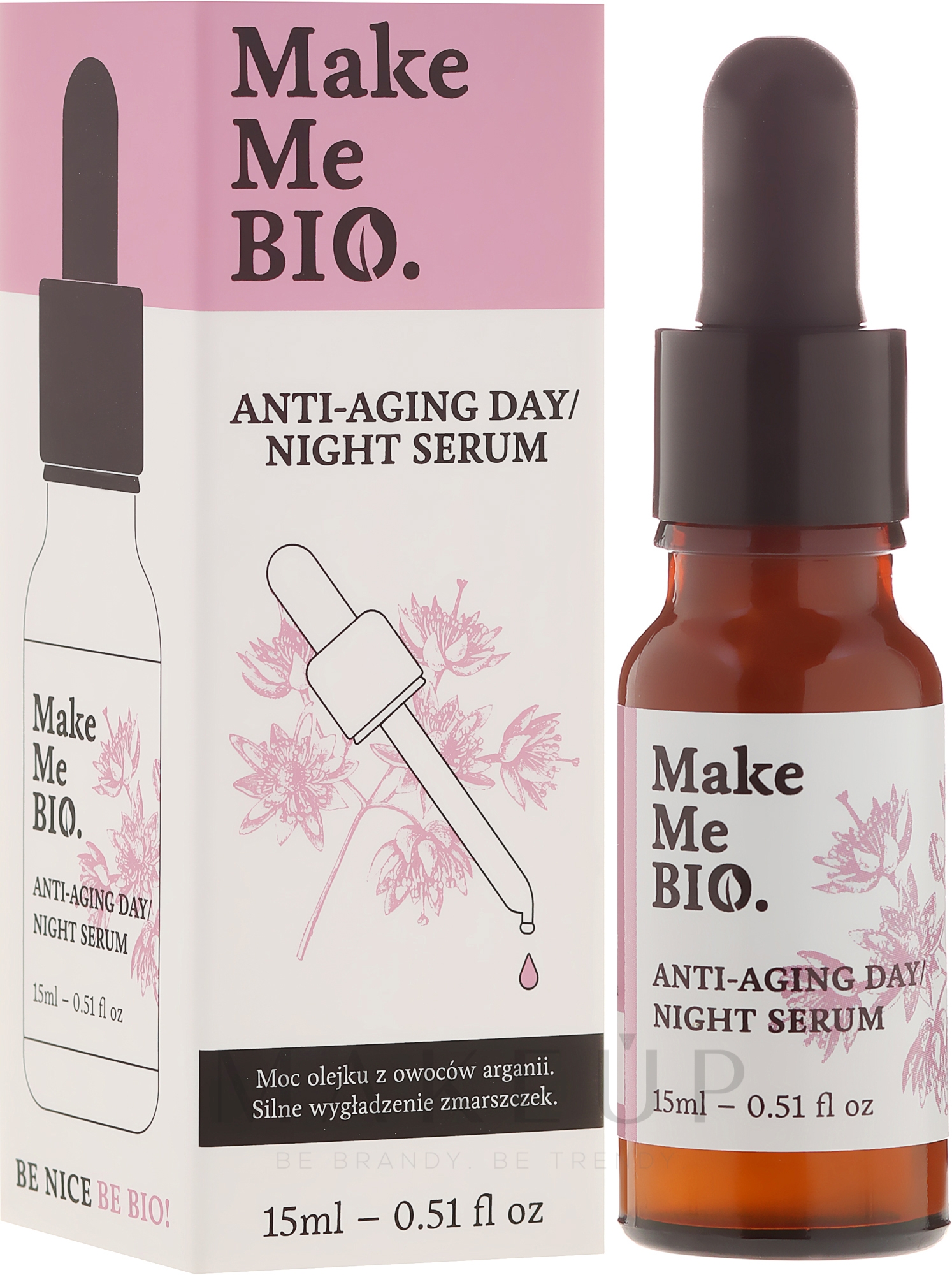 Gesichtsserum - Make Me Bio Anti-Aging Day And Night Serum — Bild 15 ml