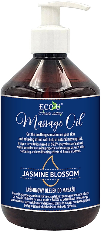 Massageöl mit Jasminextrakt - Eco U Jasmine Blossom Massage Oil — Bild N3