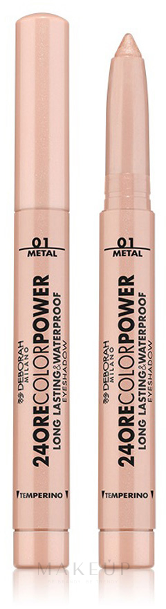 Lidschattenstift - Deborah 24ore Color Power Eyeshadow — Bild 01 - Champagne