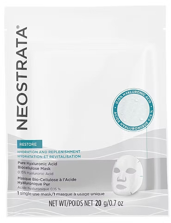 Biozellulose-Gesichtsmaske mit Hyaluronsäure - Neostrata Pure Hyaluronic Acid Biocellulose Mask — Bild N1