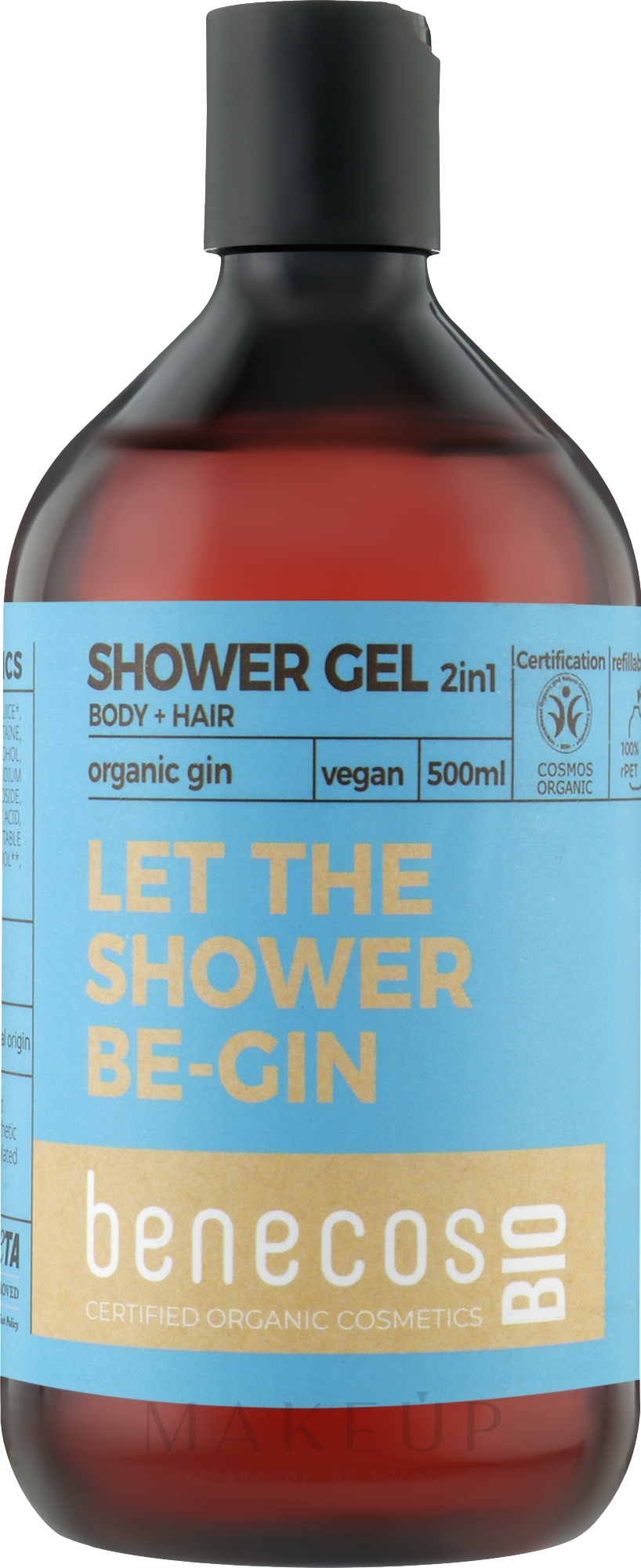 2in1 Duschgel - Benecos Shower Gel and Shampoo Organic Olive Gin — Bild 500 ml