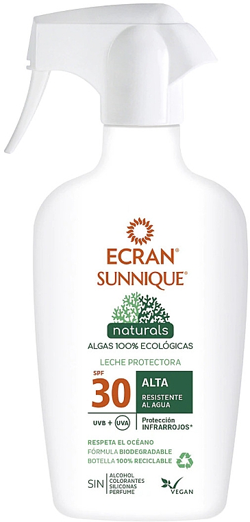 Sonnenmilchspray - Ecran Sunnique Spray Naturals Protective Milk SPF30 — Bild N1