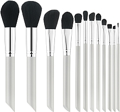 Düfte, Parfümerie und Kosmetik Professionelles Make-up Pinselset silber-schwarz 12-tlg. - Tools For Beauty