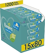 Düfte, Parfümerie und Kosmetik Feuchttücher für Babys Fresh Clean 15x80 St. - Pampers Fresh Clean