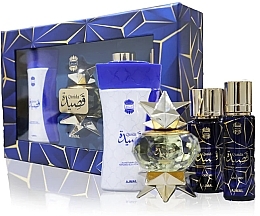 Düfte, Parfümerie und Kosmetik Ajmal Qasida - Duftset (Eau de Parfum 60ml + Haarnebel 30ml + Körpernebel 50ml + Puder 80g) 