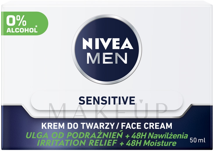Intensiv feuchtigkeitsspendende Gesichtscreme für Männer - Nivea Intensively Moisturizing Cream Men Sensitive Skin — Bild 50 ml