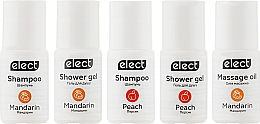 Duschset mit Mandarine und Pfirsich - Elect (shm/2*30ml + sh/gel/2*30ml +oil/30ml) — Bild N2