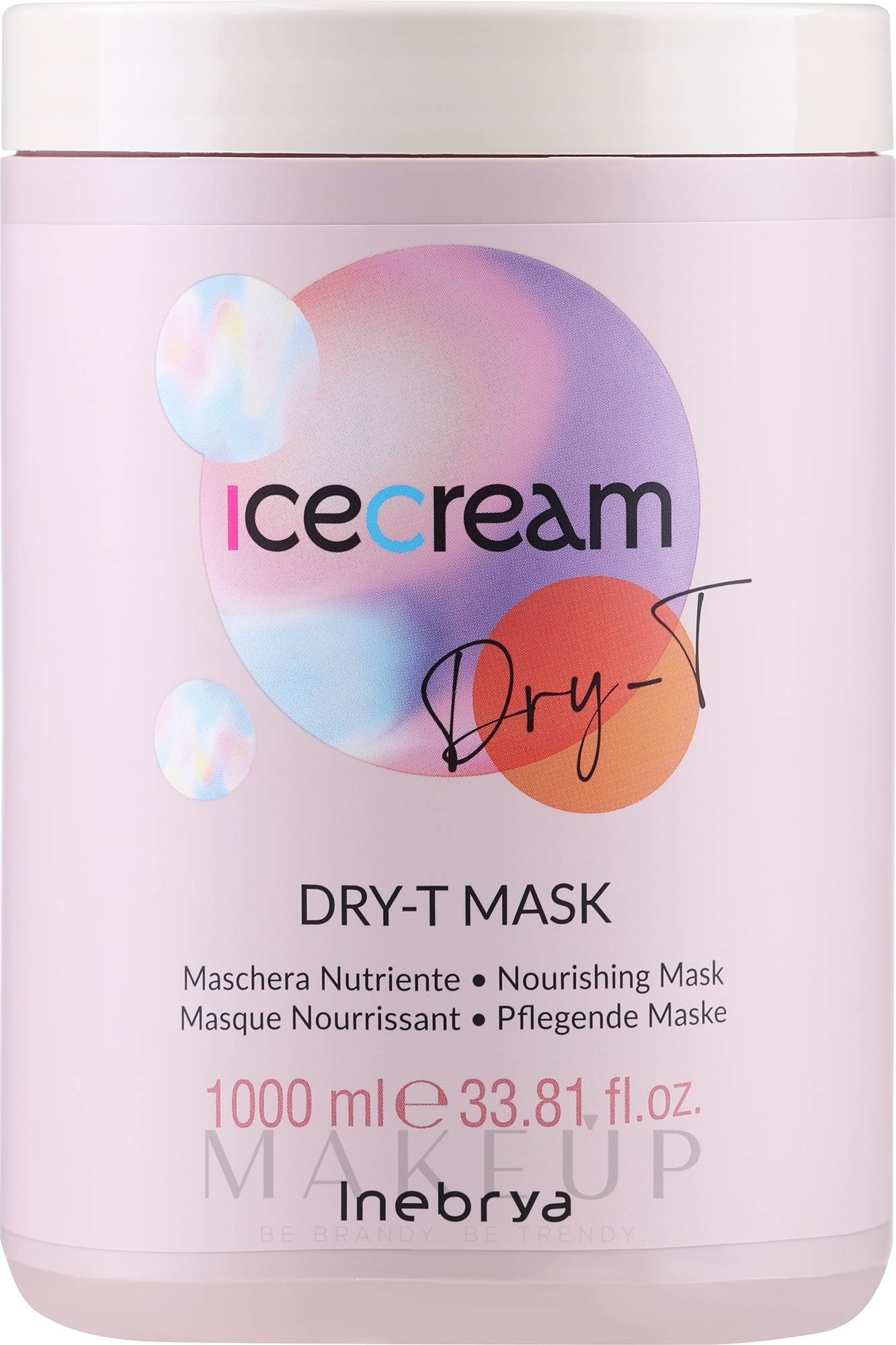 Maske für trockenes, krauses und geschädigtes Haar - Inebrya Ice Cream Dry-T Mask — Bild 1000 ml