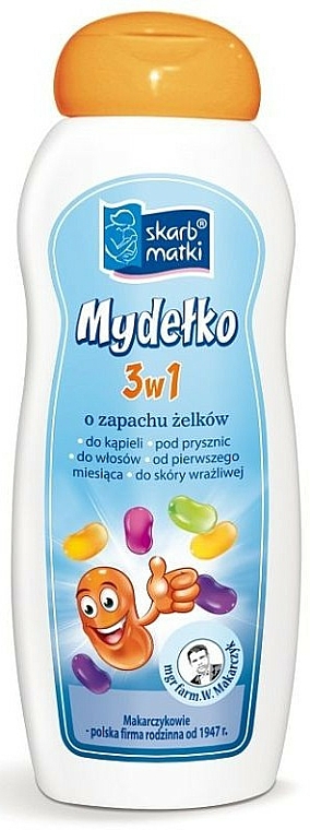 3in1 Duschgel, Badeschaum und Shampoo mit Gummibärchenduft für empfindliche Kinder- und Babyhaut - Skarb Matki Soap — Bild N1