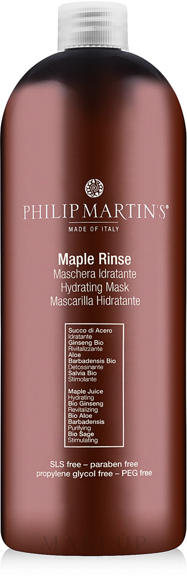 Feuchtigkeitsspendende Haarspülung mit Ahornsaft - Philip Martin's Maple Rinse Conditioner — Bild 1000 ml