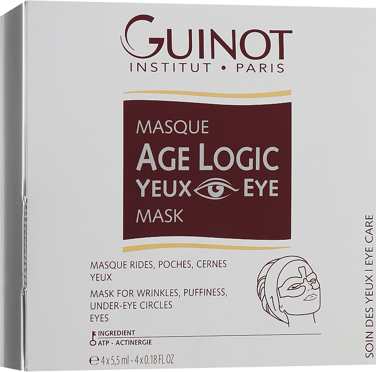 Feuchtigkeitsspendende Augenmaske gegen Falten, Tränensäcke und dunkle Ringe - Guinot Age Logic Eye Mask — Bild N1