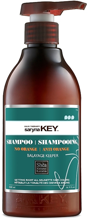 Shampoo zur Neutralisierung des Orangestichs im Haar  - Saryna Key No Orange Shampoo  — Bild N1