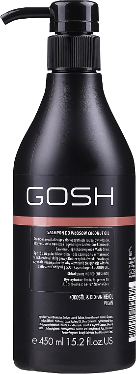 Feuchtigkeitsspendendes Anti-Spliss Shampoo mit Kokosöl - Gosh Coconut Oil — Bild N4