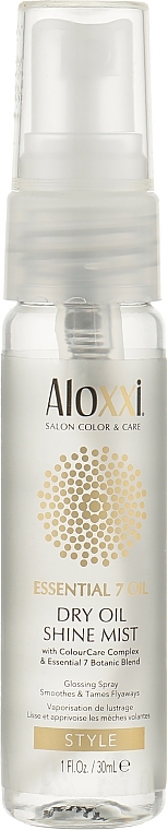 Trockenes Haarsprayöl - Aloxxi Essential 7 Oil Dry Oil Shine Mist — Bild N1