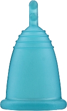 Menstruationstasse Größe S blau - MeLuna Soft Menstrual Cup Stem — Bild N1