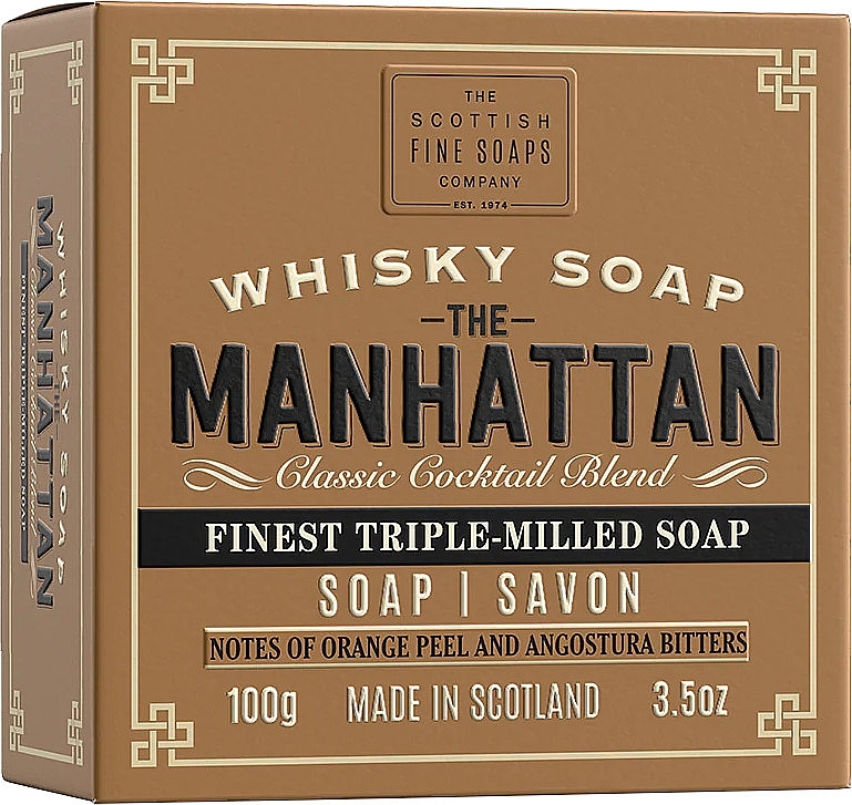 Seife in Kartonverpackung - Scottish Fine Soaps The Manhattan Whiskyseife im Karton — Bild N1