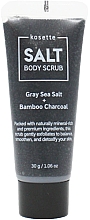 GESCHENK! Körperpeeling mit grauem Meersalz und Bambuskohle - Kosette Salt Body Scrub Gray Sea Salt + Bamboo Charcoal (Mini) — Bild N1
