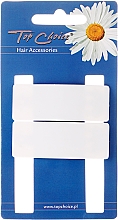 Haarspange White Collection rechteckig weiß 2 St. - Top Choice — Bild N1