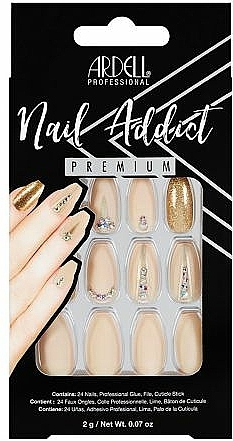 Falsche Nägel - Ardell Nail Addict Premium Artifical Nail Set Nude Jeweled — Bild N1