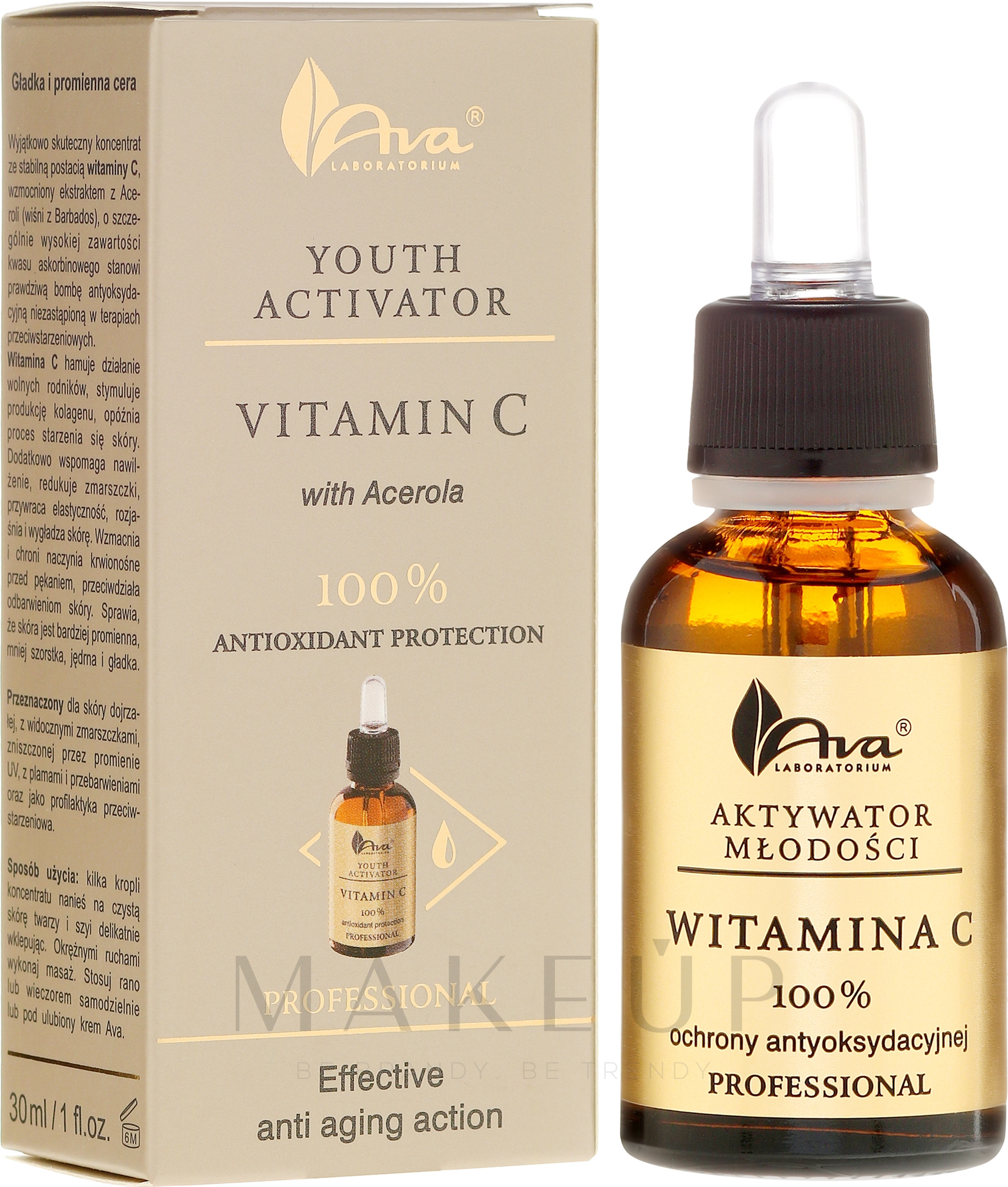 Anti-Aging Gesichtsserum mit Vitamin C und Acerola - Ava Laboratorium Youth Activators Serum — Foto 30 ml