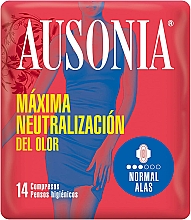 Düfte, Parfümerie und Kosmetik Damenbinden mit Flügeln 14 St. - Ausonia Normal With Wings Sanitary Towels
