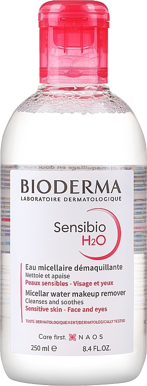 Mildes beruhigendes Mizellen-Reinigungswasser zum Abschminken für empfindliche und allergische Haut - Bioderma Sensibio H2O Micellaire Solution — Bild N2