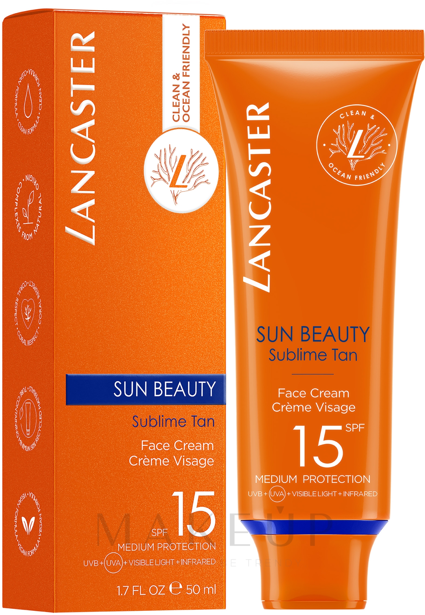 Sonnenschutz-Gesichtscreme - Lancaster Sun Beauty SPF15 — Bild 50 ml