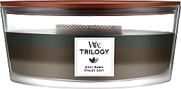 Düfte, Parfümerie und Kosmetik Duftkerze im Glas Cozy Cabin - WoodWick Flame Ellipse Trilogy Candle Cozy Cabin