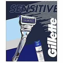 Set - Gillette SkinGuard Sensitive (Rasierer + Rasiergel 200ml) — Bild N2