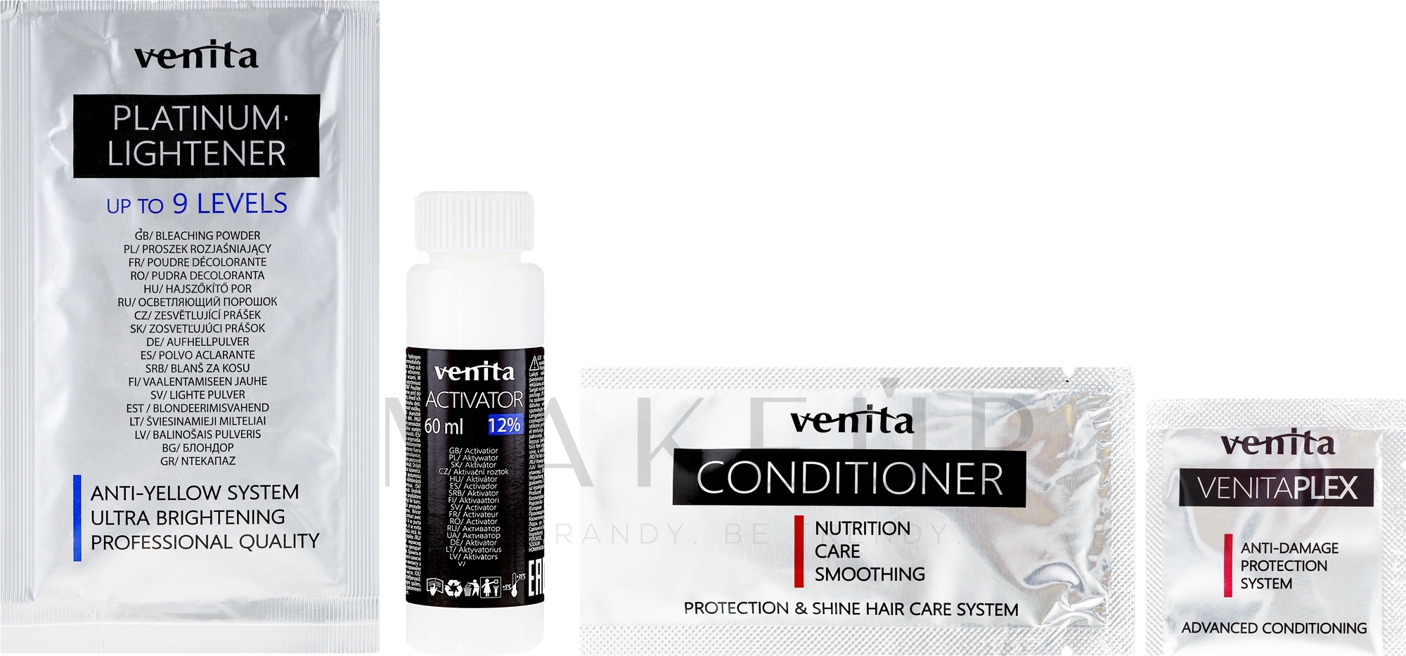 Haaraufheller bis zu 9 Stufen - Venita Plex Platinum Lightener — Foto 10.01 - Ash Blond