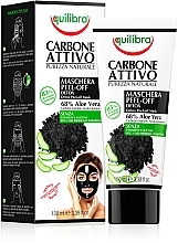 Düfte, Parfümerie und Kosmetik Entgiftende Peel-Off Gesichtsmaske mit Aloe Vera und Aktivkohle - Equilibra Active Charcoal Detox Peel-Off Mask