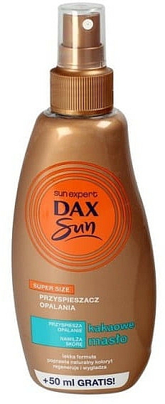 Bräunungsbeschleuniger-Spray mit Kakaobutter und Kokosnussöl für den Körper - Dax Sun — Bild N1