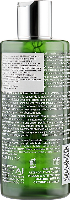 Reinigungsshampoo für fettiges Haar - Alan Jey Green Natural Shampoo — Bild N2