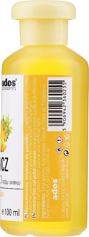 Nagellackentferner ohne Aceton Ananas - Ados Nail Polish Remover — Bild N2