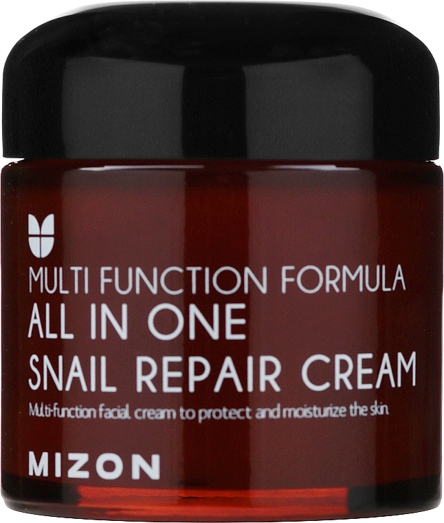 Reparierende und feuchtigkeitsspendende Gesichtscreme gegen Aknenarben und Hautunreinheiten mit 92% Schneckenextrakt - Mizon All in One Snail Repair Cream
