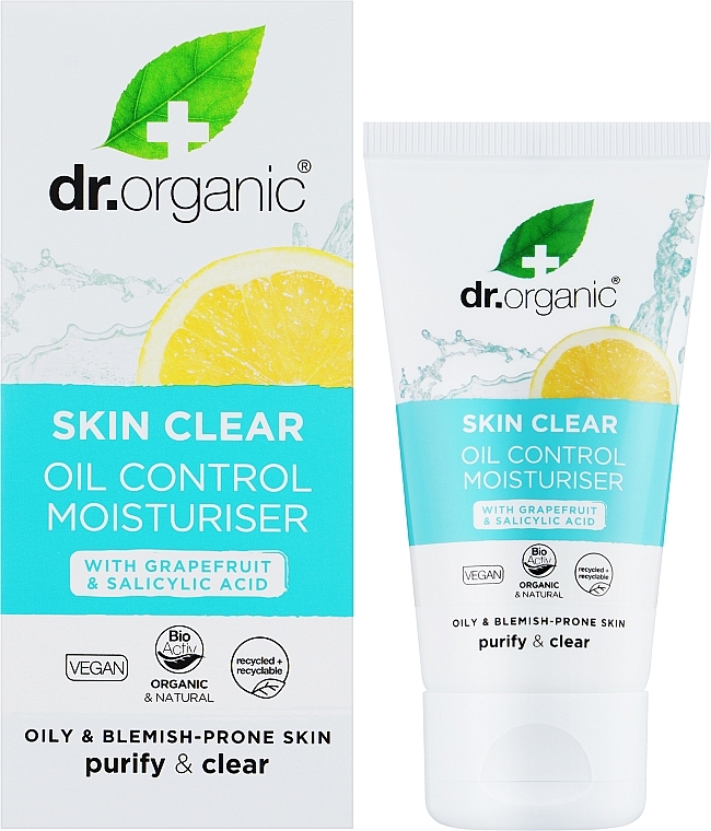5in1 Oil Control-Feuchtigkeitscreme - Dr. Organic Skin Clear 5 in 1 Oil Control Moisturiser — Bild N2
