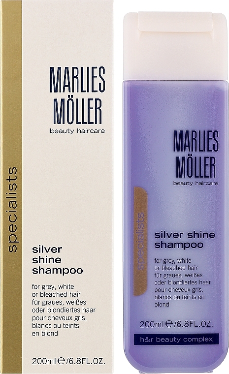 Shampoo für graues, weißes oder blondiertes Haar - Marlies Moller Specialist Silver Shine Shampoo — Bild N2