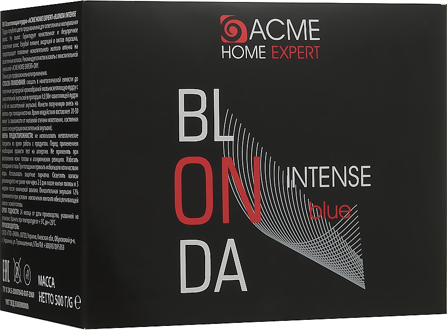 Leuchtendes Haarpuder - Acme Color Acme Home Expert Blonda Intense Blue — Bild N1