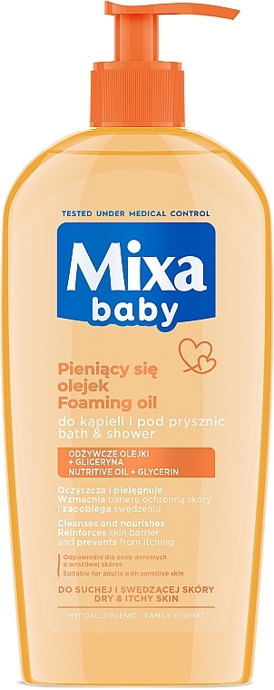 Sanftes schäumendes Bade- und Duschöl für Kinder - Mixa Baby Foaming Oil