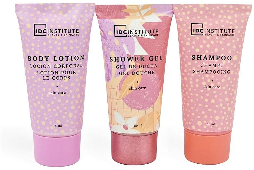 Körperpflegeset - IDC Institute Travel Set (Shampoo 50ml + Duschgel 50ml + Körperlotion 50ml + Kosmetiktasche 1 St.) — Bild N2