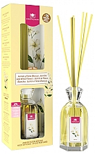 Düfte, Parfümerie und Kosmetik Aroma-Diffusor mit Duftstäbchen Jasmin und weiße Blumen - Cristalinas Reed Diffuser