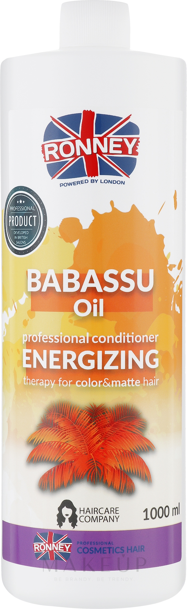 Haarspülung mit Babassu für gefärbtes Haar - Ronney Professional Babassu Oil Energizing Conditioner — Bild 1000 ml