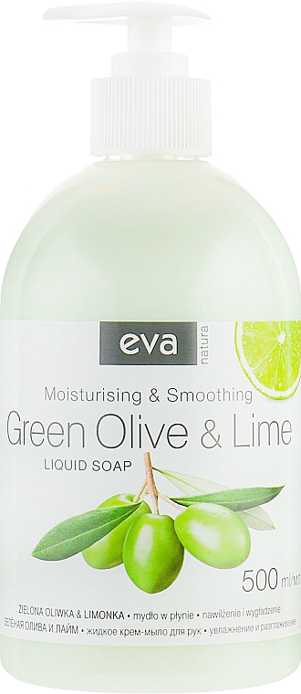 Flüssige Handcremeseife mit Olive und Limette - Eva Natura — Bild N1