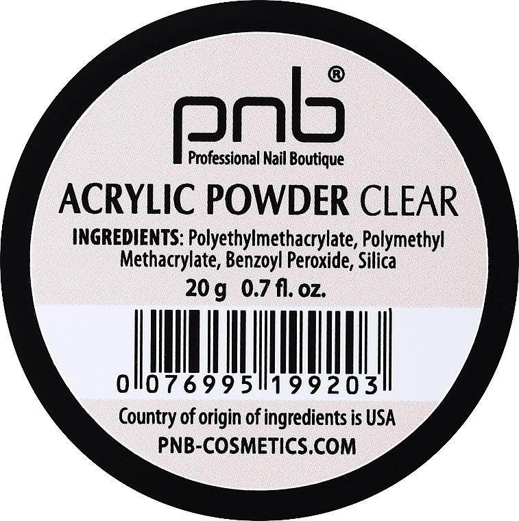 Acrylpuder transparent - PNB Acrylic Powder Clear — Bild N1