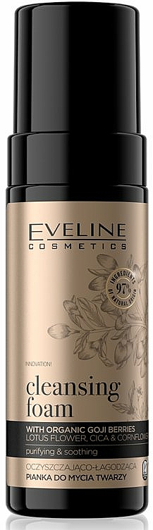 Beruhigender Gesichtsreinigungsschaum - Eveline Organic Gold Cleansing Foam